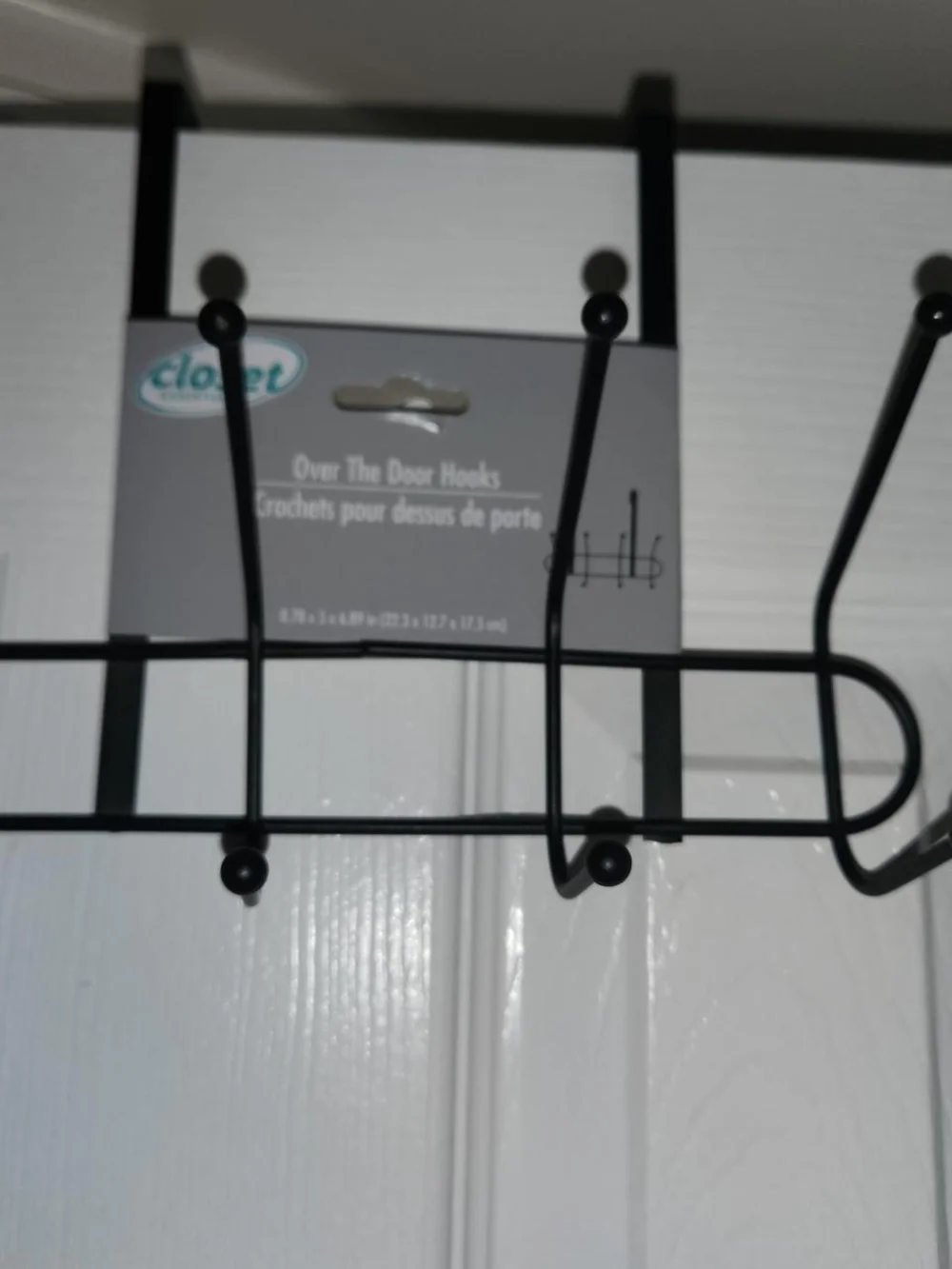 ClosetMaid Black Over-Door Multi-Hook Organizer
